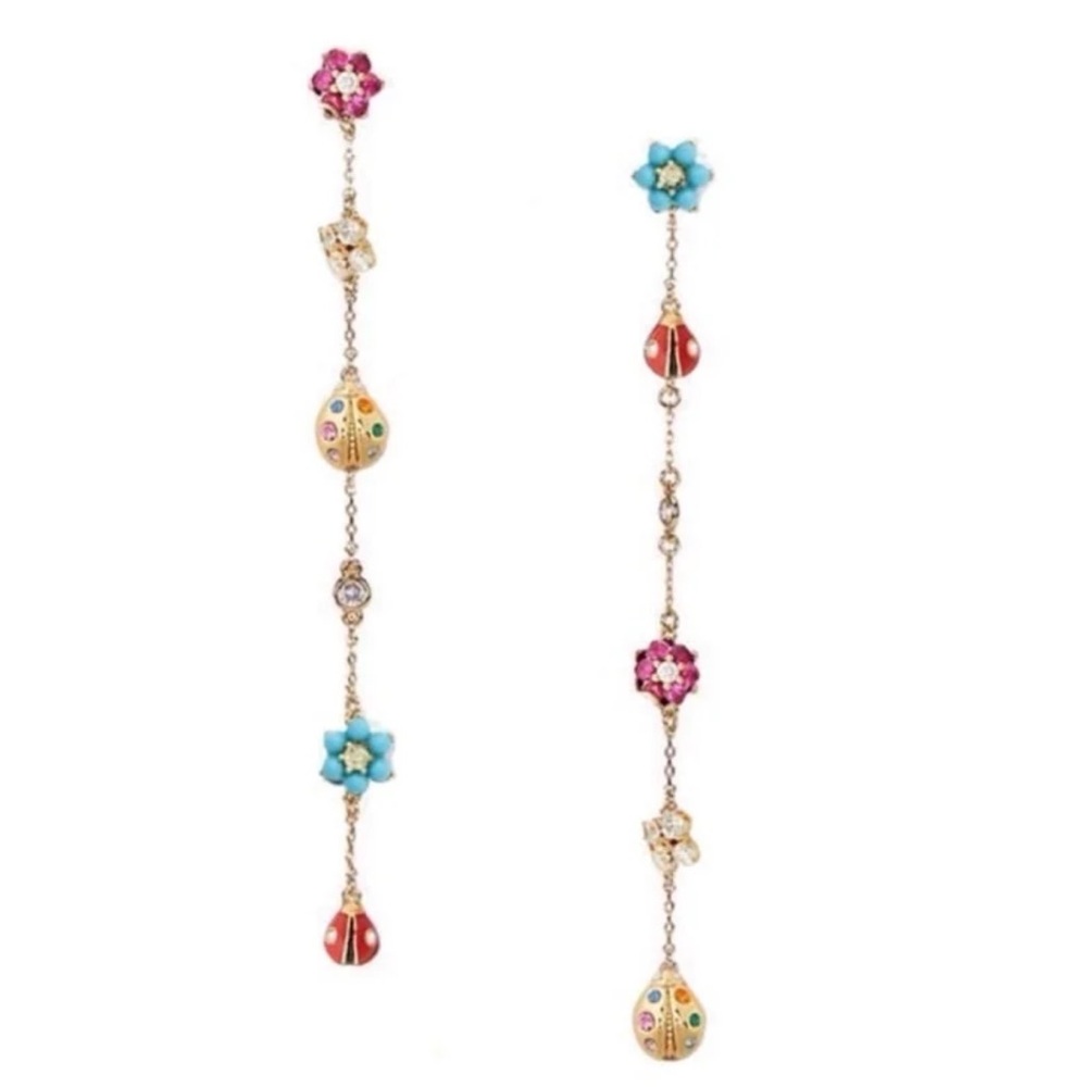 $88 Kate Spade Nature Walk Ladybug Linear Earrings - Picture 4 of 7
